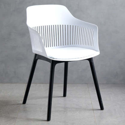 Minimalist Square Plastic Dining Armchair