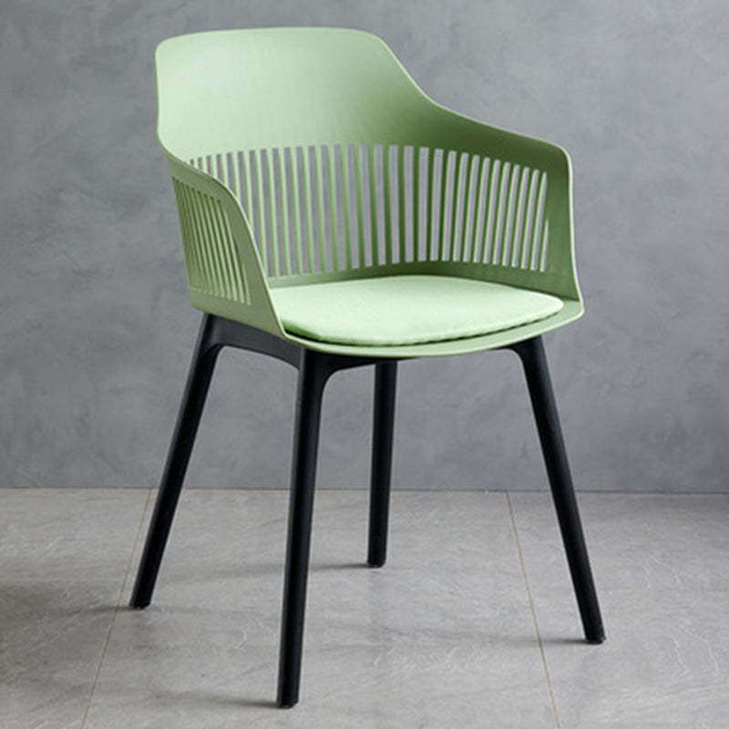 Minimalist Square Plastic Dining Armchair