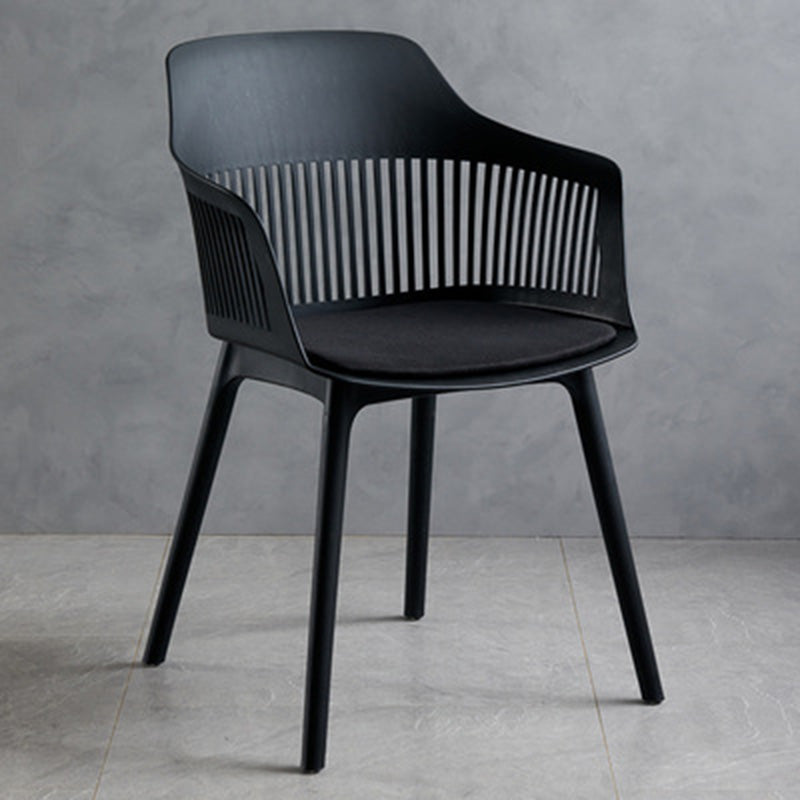 Minimalist Square Plastic Dining Armchair