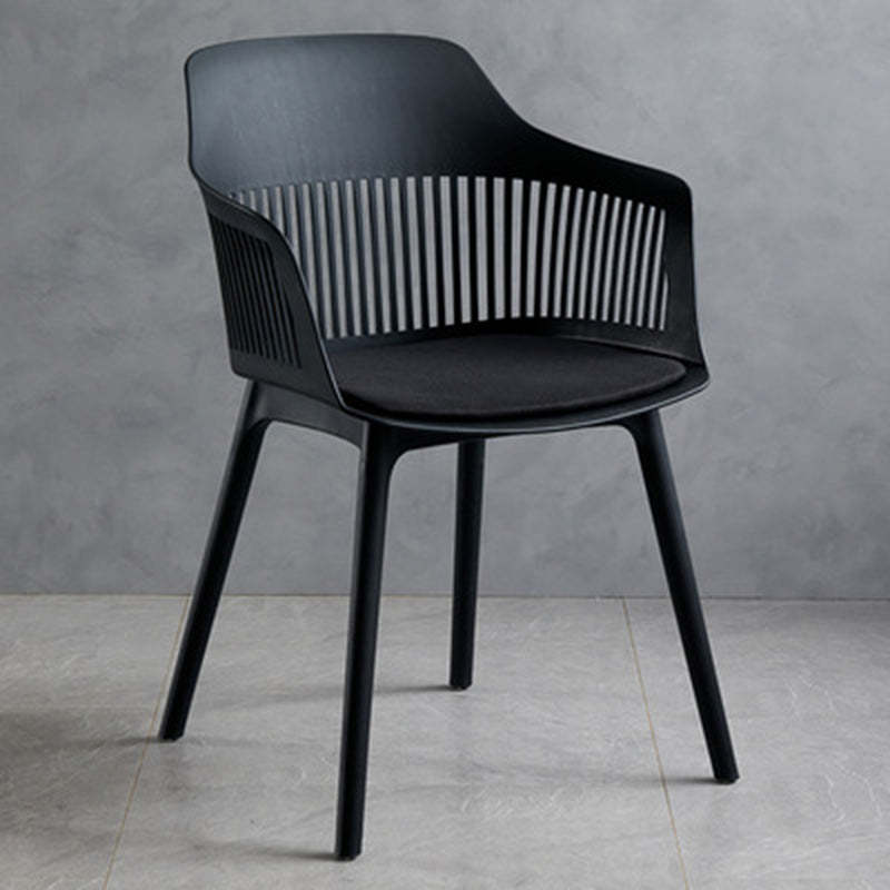 Minimalist Square Plastic Dining Armchair
