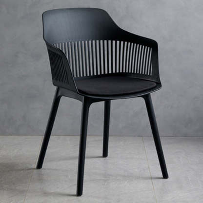 Minimalist Square Plastic Dining Armchair