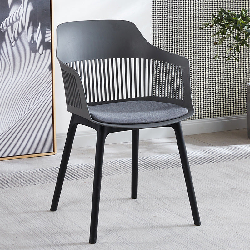 Minimalist Square Plastic Dining Armchair