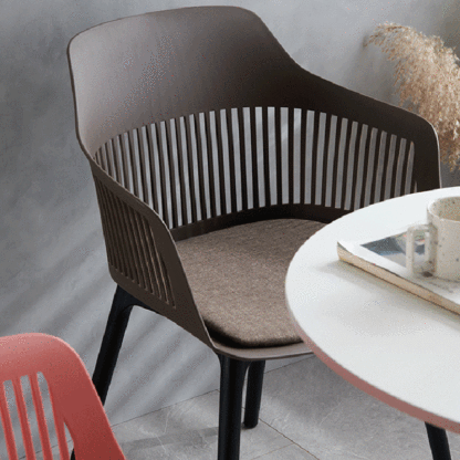 Minimalist Square Plastic Dining Armchair