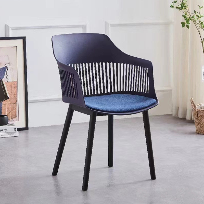 Minimalist Square Plastic Dining Armchair
