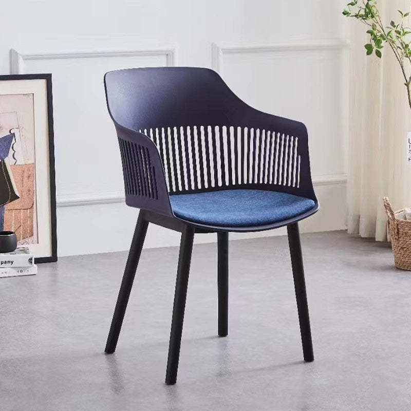 Minimalist Square Plastic Dining Armchair