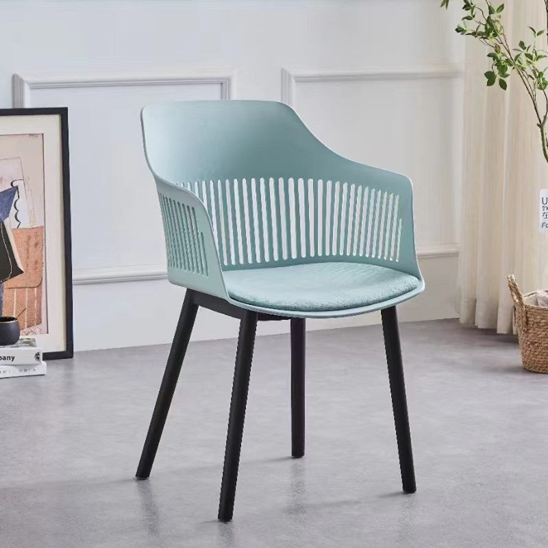 Minimalist Square Plastic Dining Armchair
