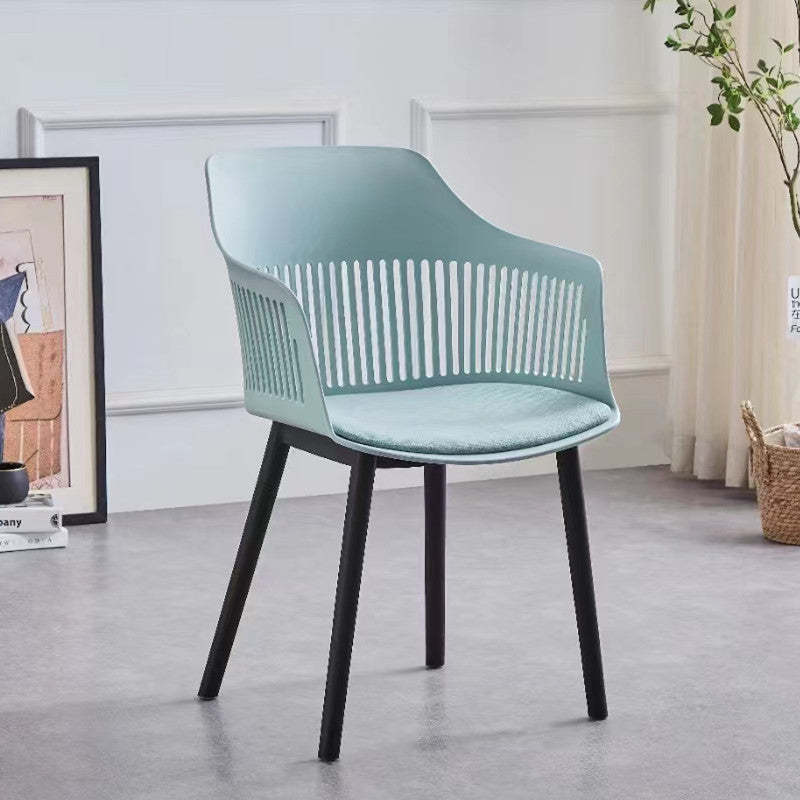 Minimalist Square Plastic Dining Armchair