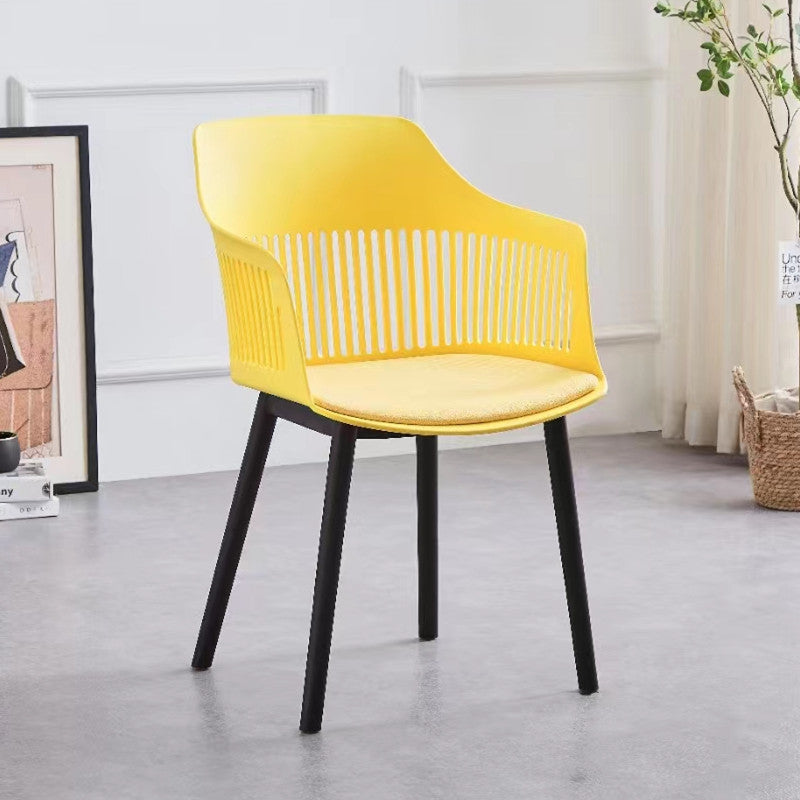 Minimalist Square Plastic Dining Armchair