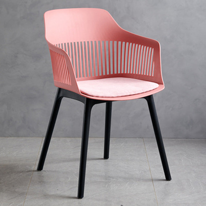 Minimalist Square Plastic Dining Armchair