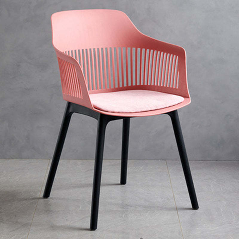 Minimalist Square Plastic Dining Armchair