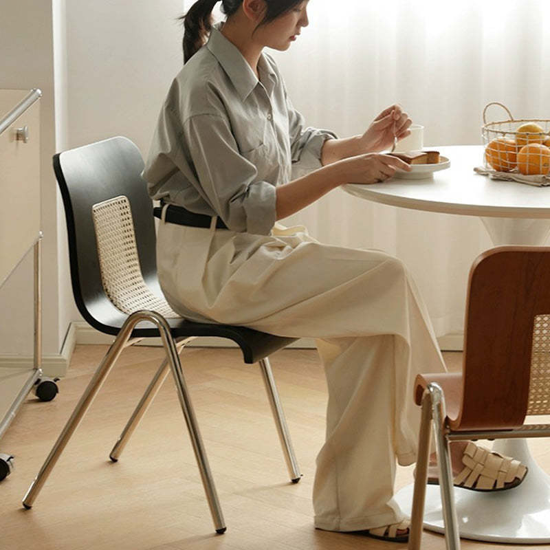 Japanese Solid Wood Steel Dining Chair