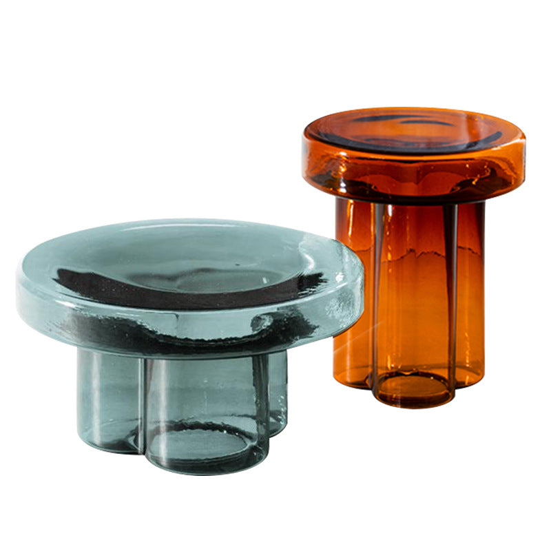 Minimalist Round Hardened Glass Coffee Table
