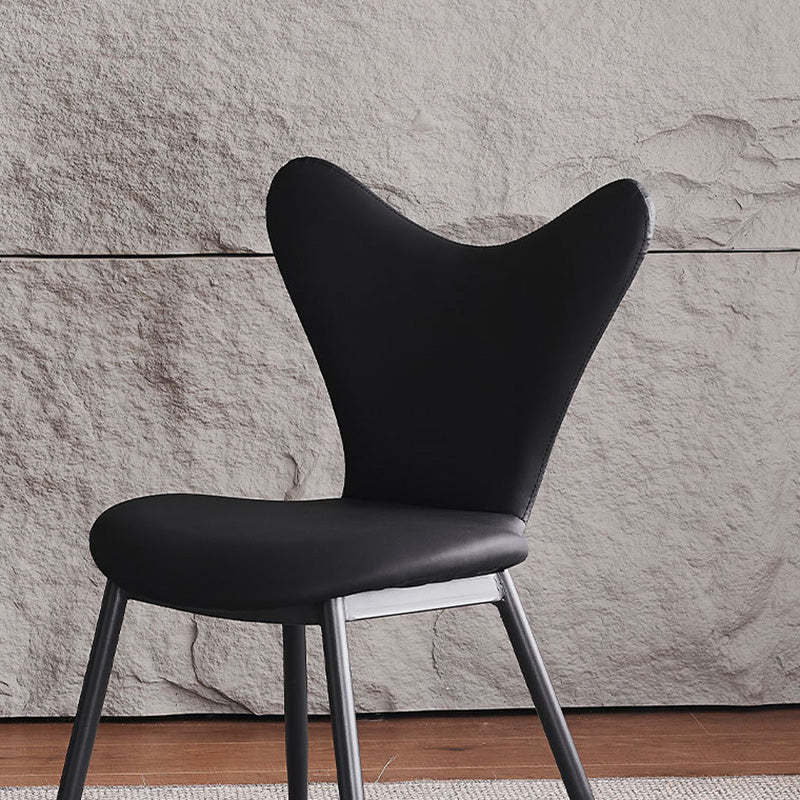 Minimalist Triangle Microfiber Leather Dining Chair