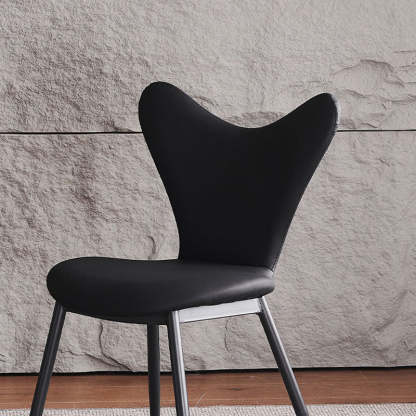Minimalist Triangle Microfiber Leather Dining Chair