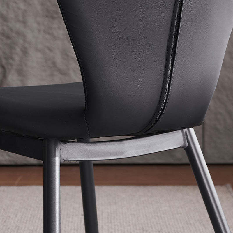 Minimalist Triangle Microfiber Leather Dining Chair