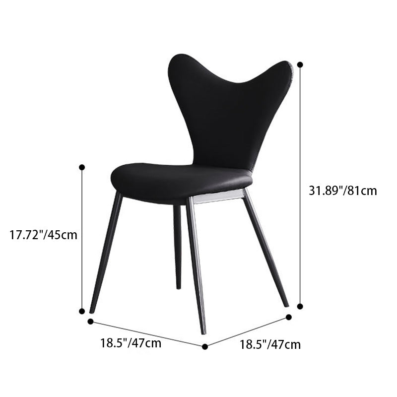 Minimalist Triangle Microfiber Leather Dining Chair