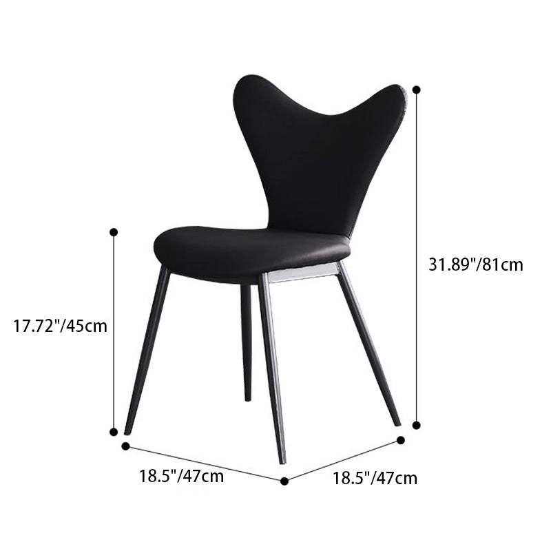 Minimalist Triangle Microfiber Leather Dining Chair