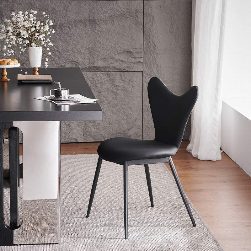 Minimalist Triangle Microfiber Leather Dining Chair