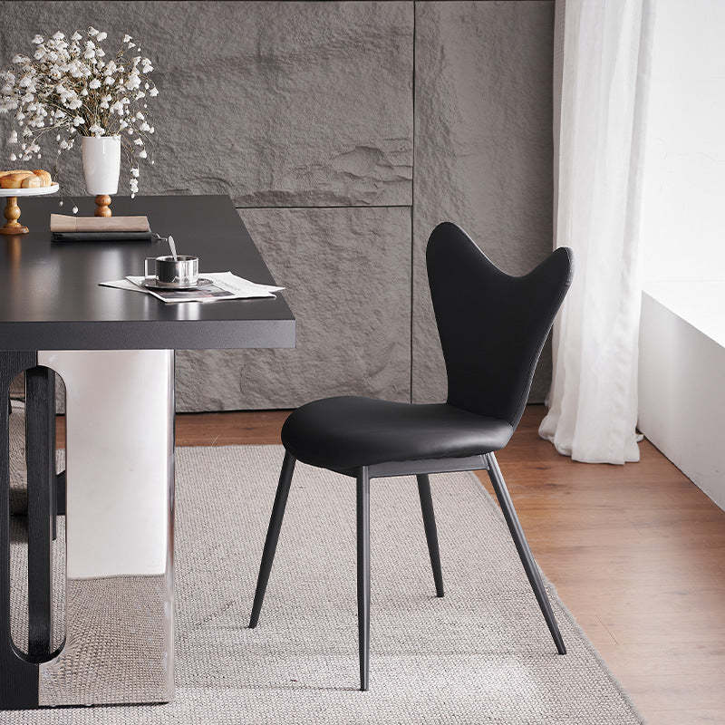 Minimalist Triangle Microfiber Leather Dining Chair