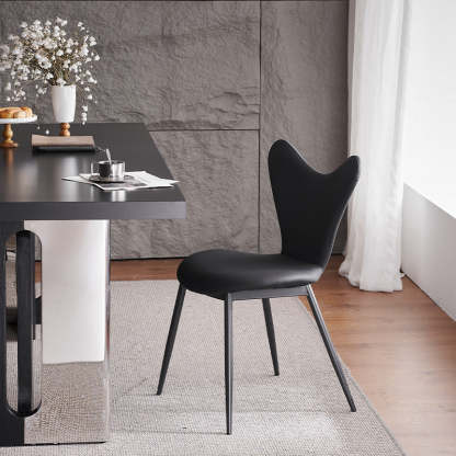 Minimalist Triangle Microfiber Leather Dining Chair