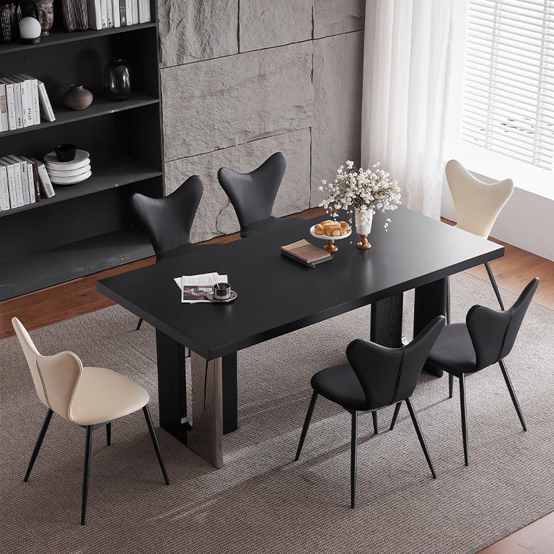 Minimalist Triangle Microfiber Leather Dining Chair