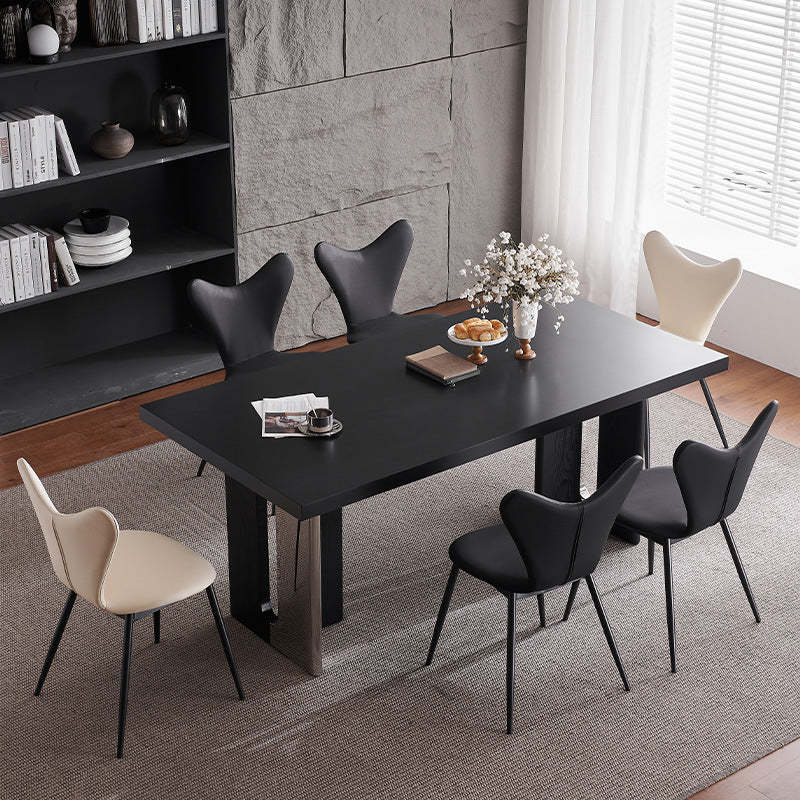 Minimalist Triangle Microfiber Leather Dining Chair