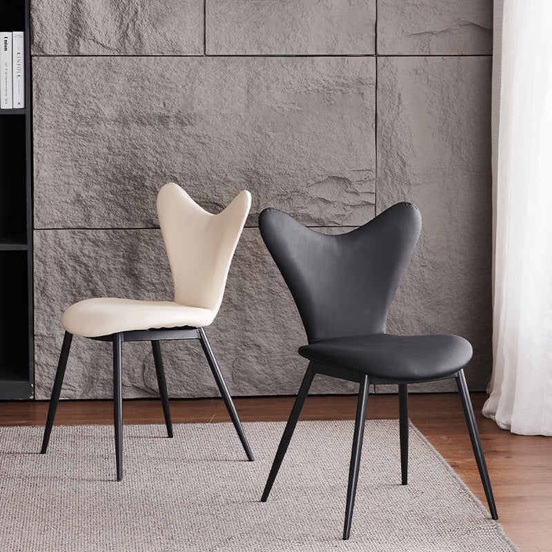Minimalist Triangle Microfiber Leather Dining Chair