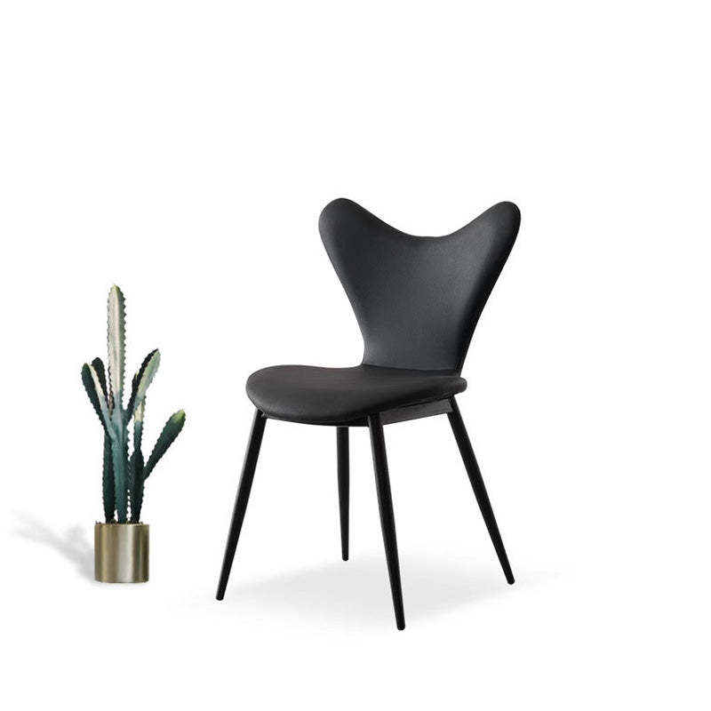 Minimalist Triangle Microfiber Leather Dining Chair