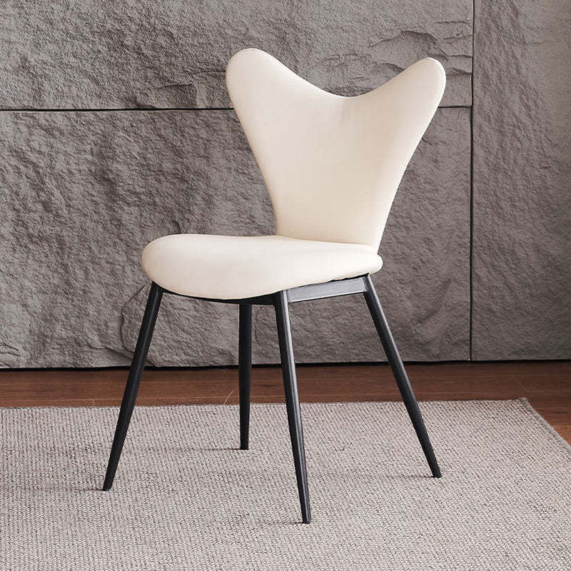 Black microfiber triangle dining chairs & benches