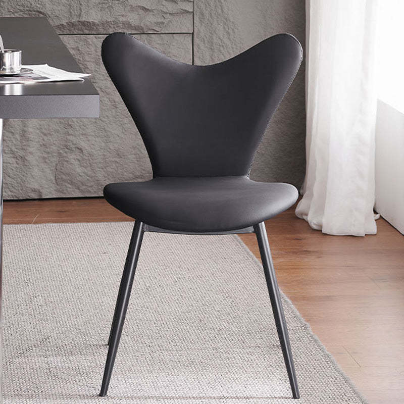 Minimalist Triangle Microfiber Leather Dining Chair