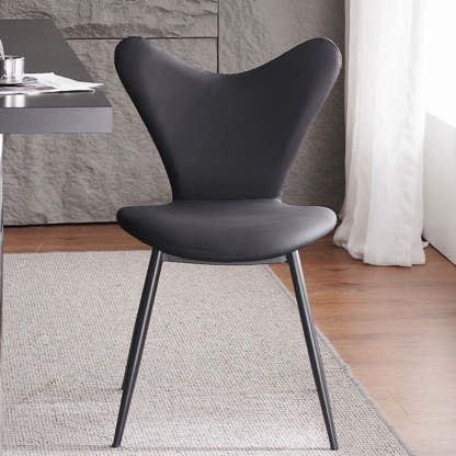 Minimalist Triangle Microfiber Leather Dining Chair