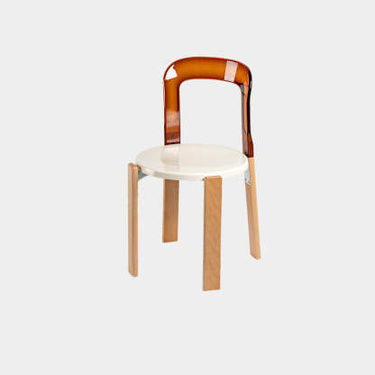 Vintage Plastic Wood Aluminum Dining Chair