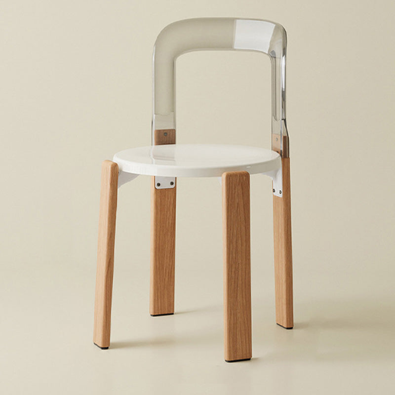 Vintage Plastic Wood Aluminum Dining Chair