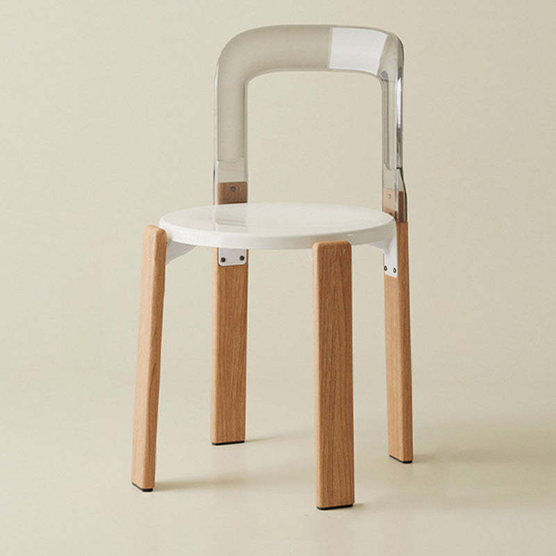 Vintage Plastic Wood Aluminum Dining Chair