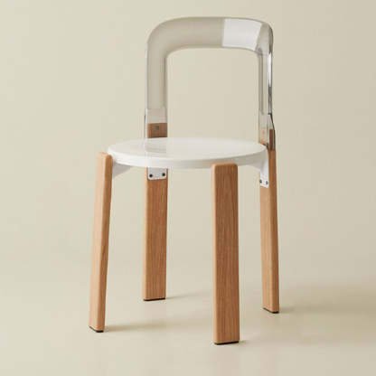 Vintage Plastic Wood Aluminum Dining Chair