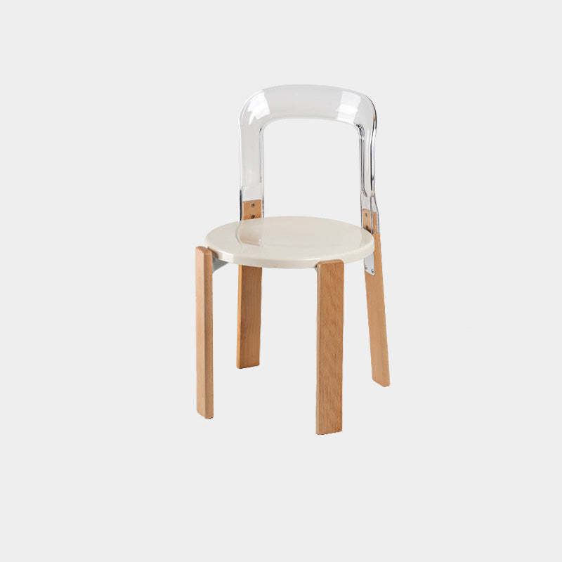 Vintage Plastic Wood Aluminum Dining Chair
