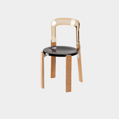 Vintage Plastic Wood Aluminum Dining Chair