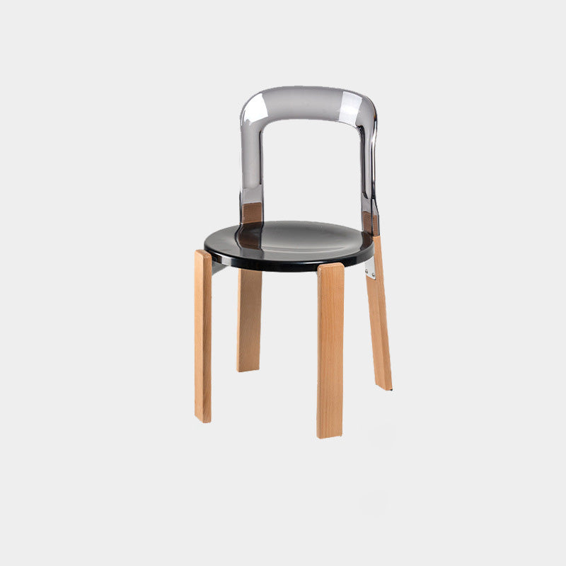 Vintage Plastic Wood Aluminum Dining Chair