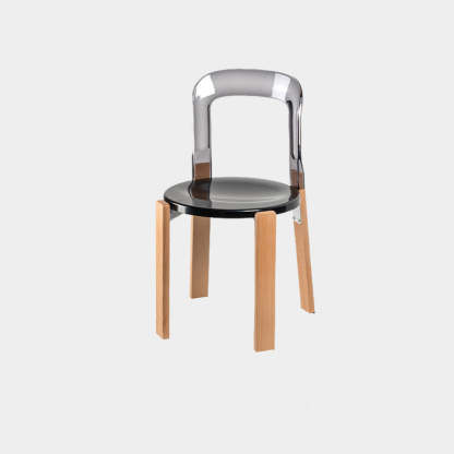 Vintage Plastic Wood Aluminum Dining Chair