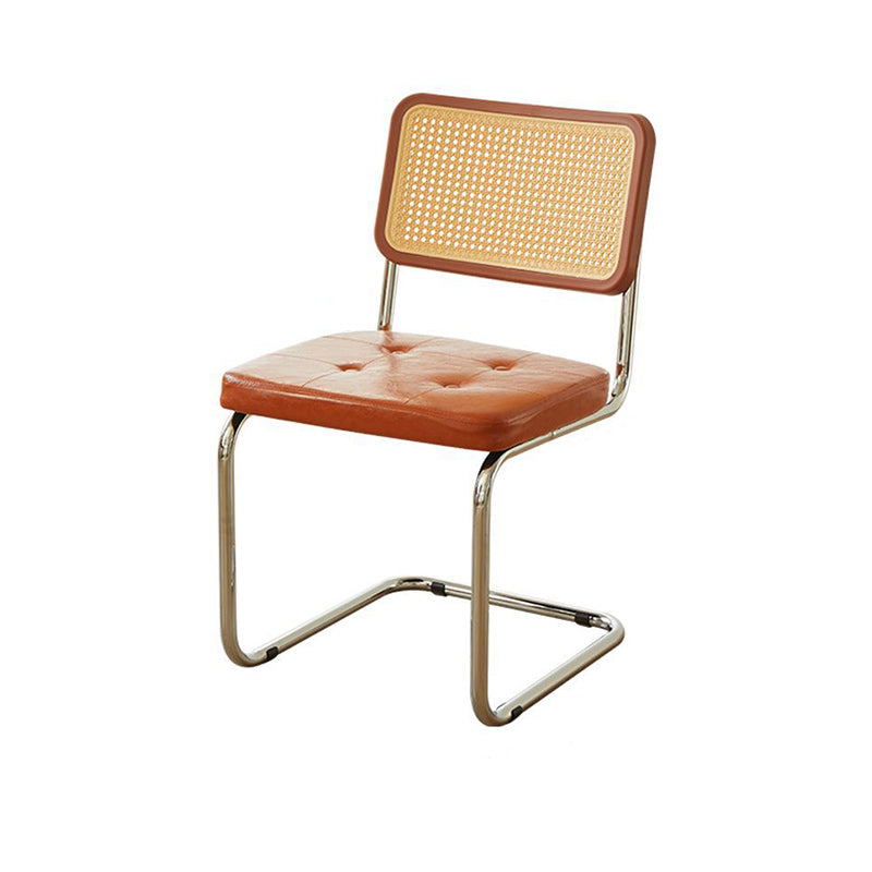 Vintage Solid Wood Rattan Rectangular Dining Chair