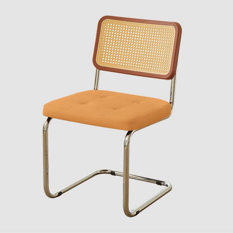 Vintage Solid Wood Rattan Rectangular Dining Chair