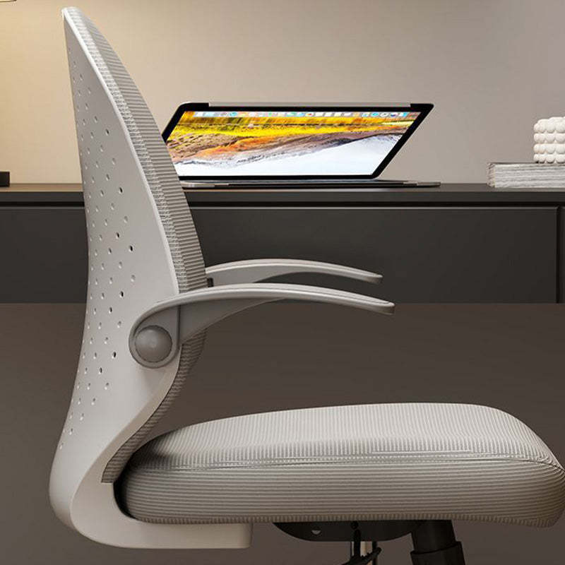 Minimalist Half-Round Plastic Metal Desk Chair