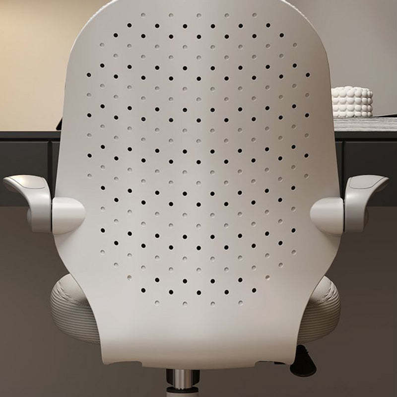 Minimalist Half-Round Plastic Metal Desk Chair