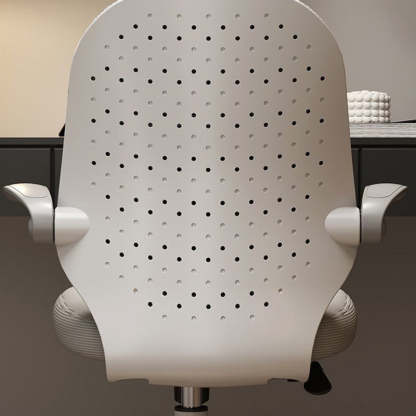 Minimalist Half-Round Plastic Metal Desk Chair