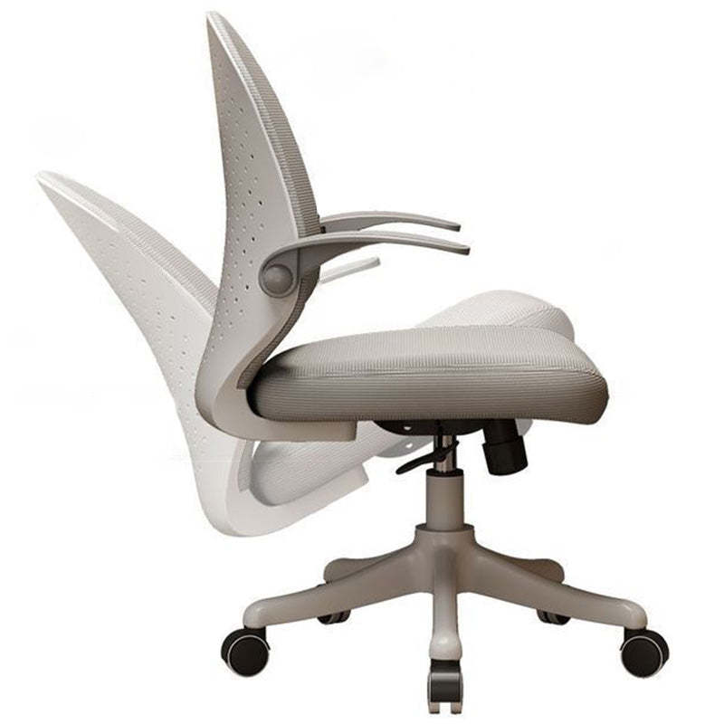Minimalist Half-Round Plastic Metal Desk Chair