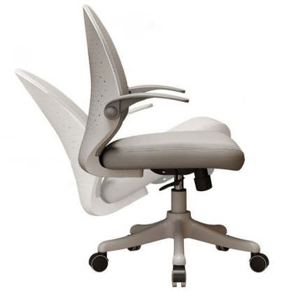 Minimalist Half-Round Plastic Metal Desk Chair