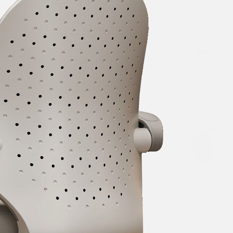 Minimalist Half-Round Plastic Metal Desk Chair