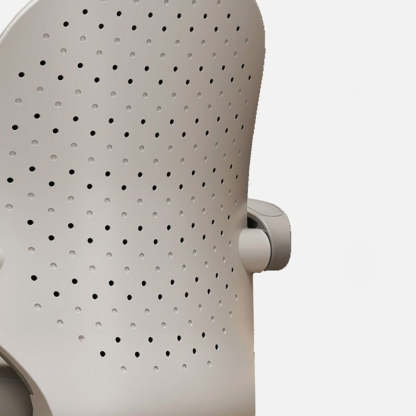 Minimalist Half-Round Plastic Metal Desk Chair