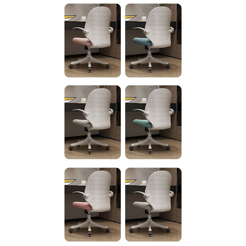 Minimalist Half-Round Plastic Metal Desk Chair