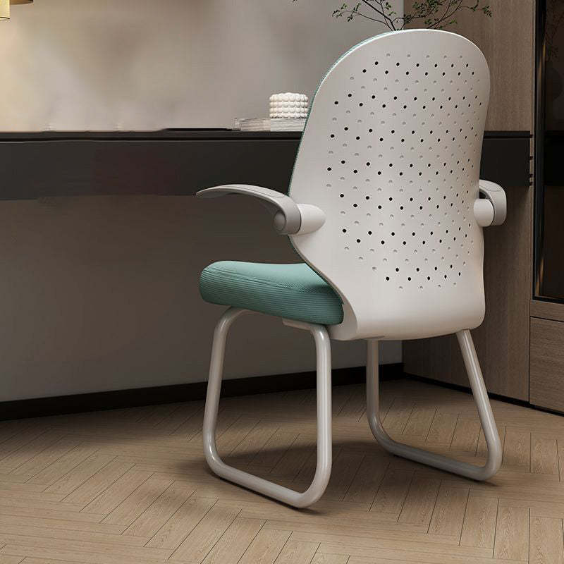 Minimalist Half-Round Plastic Metal Desk Chair